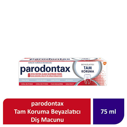 Parodontax Whitening Toothpaste: Complete Protection for Gum Health, Plaque Removal, and Stronger Enamel - 2.54 fl oz