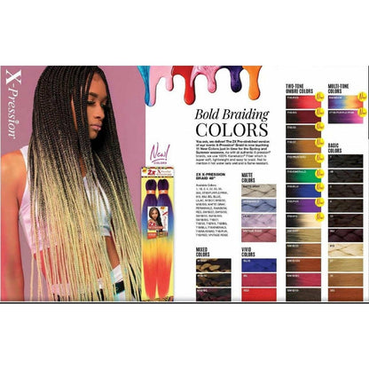 Sensationnel X-Pression 2X Pre-Stretched Braiding Hair 48" – Choose Color