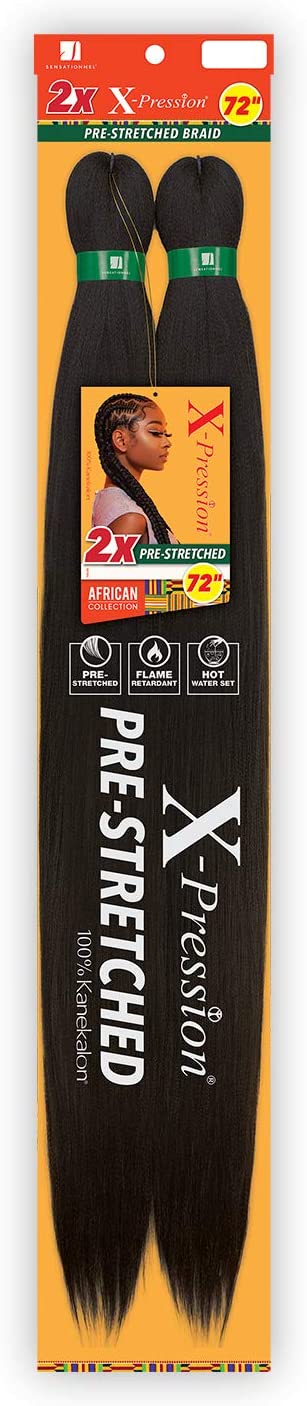 Sensationnel X-Pression 2X Pre-Stretched Braiding Hair 72" – Choose Color