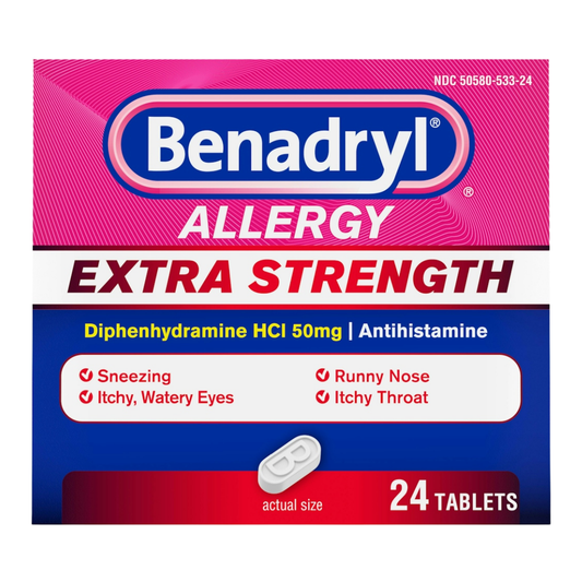 Benadryl Allergy Ultratabs Antihistamine Relief Tablets (24 ct)