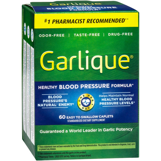 Garlique Healthy Blood Pressure Formula - Odor-Free Garlic, 60 Caplets