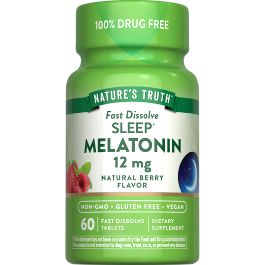 Nature's Truth Natural Berry Flavor Fast Dissolve Tablets 12 Mg Sleep Melatonin