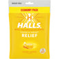 Halls Cough & Throat Relief, Sugar Free, Honey Lemon Flavor, Economy Pack