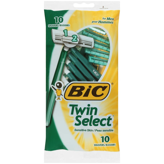 BIC Twin Select Sensitive Skin Men's Disposable Razors - 10 Count