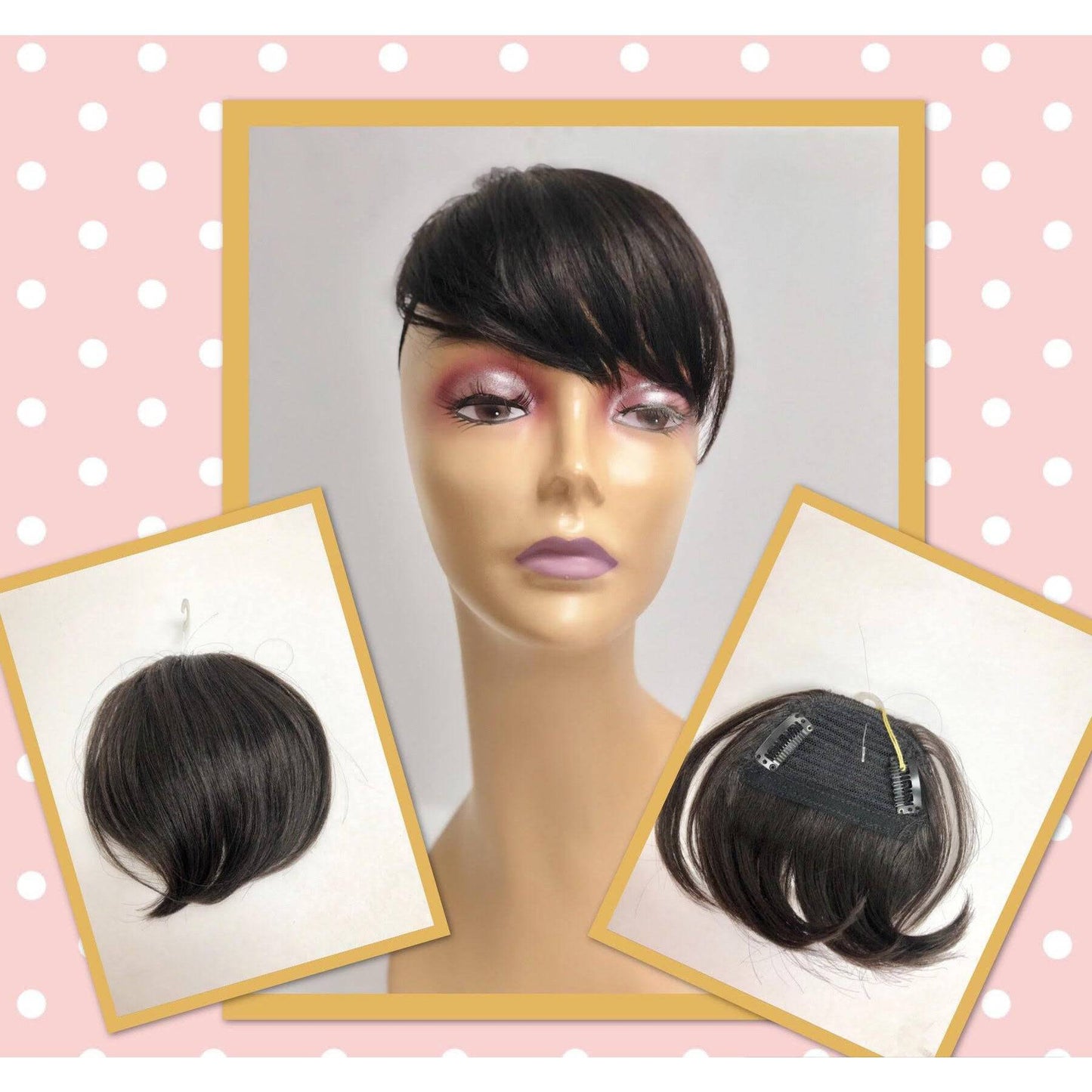 Unique 100% Human Hair Bang Hairpiece - Choose Color