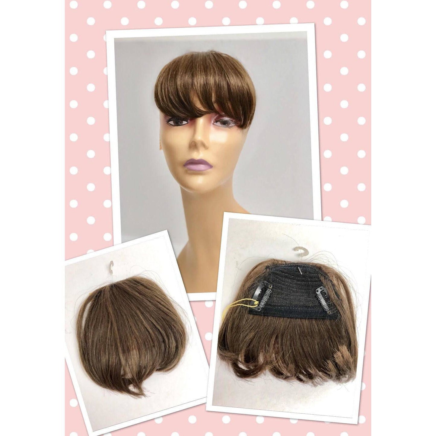 Unique 100% Human Hair Bang Hairpiece - Choose Color