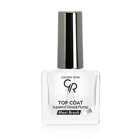 Golden Rose Gel Look Top Coat - Long-Lasting Glossy Nail Finish for Salon-Quality Nails