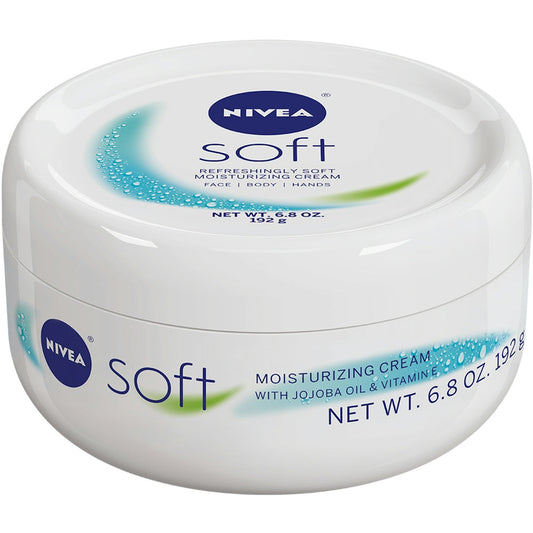 Nivea Soft Refreshingly Soft Moisturizing Cream 6.8 Oz Jar