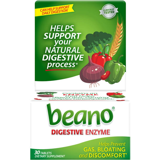 Beano Ultra Gas Prevention Tablets – Natural Enzyme Formula, 30 Count
