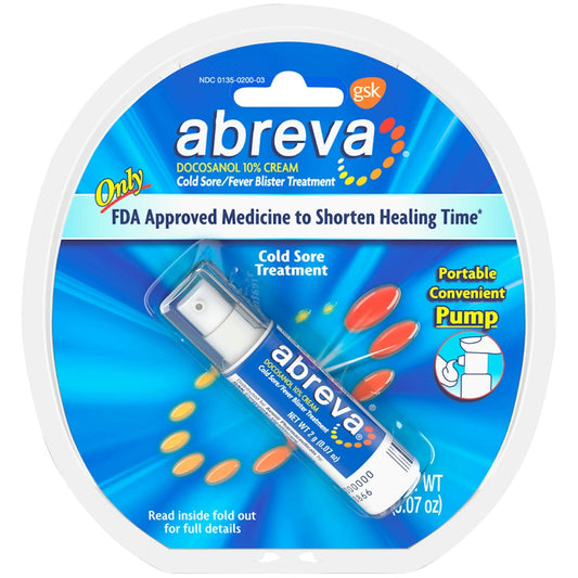 Abreva Cold Sore/Fever Blister Cream  Pump 0.07 Oz