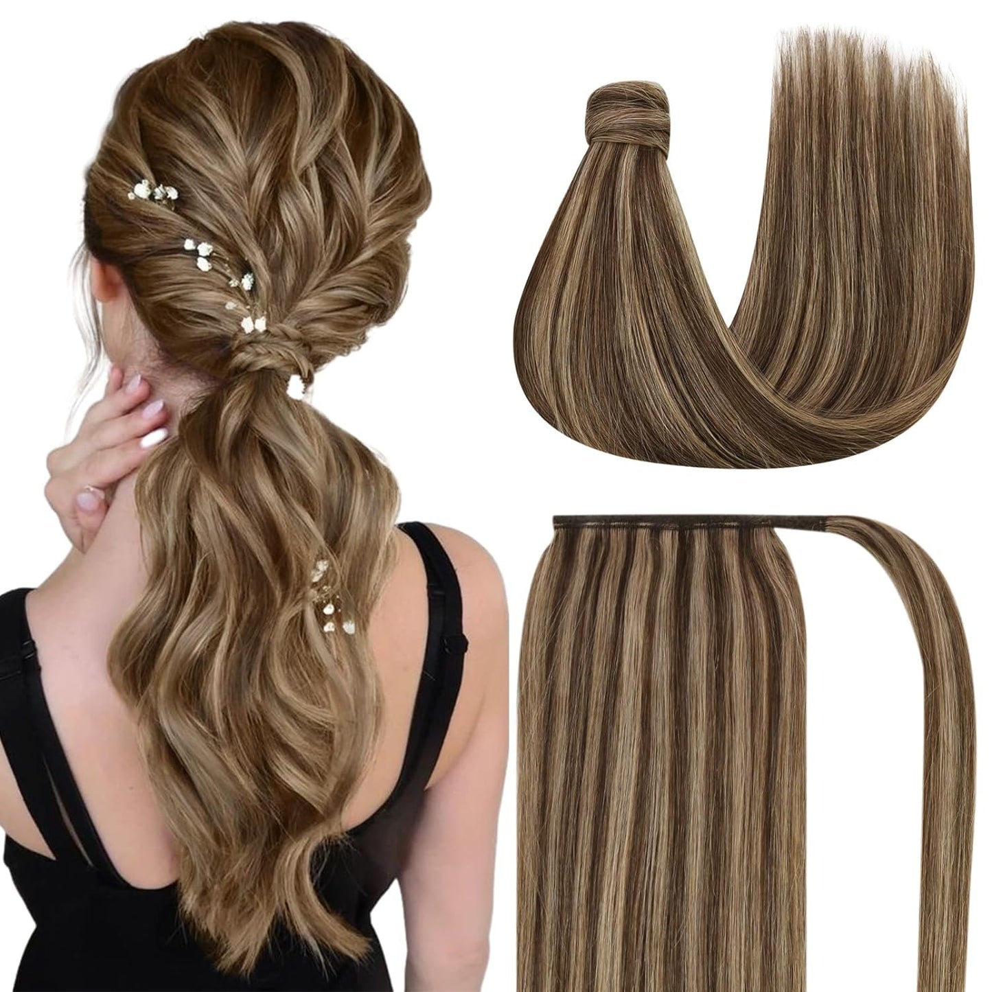 VIP Ponytail Silky 18" 100% Human Hair Extension - Choose Color