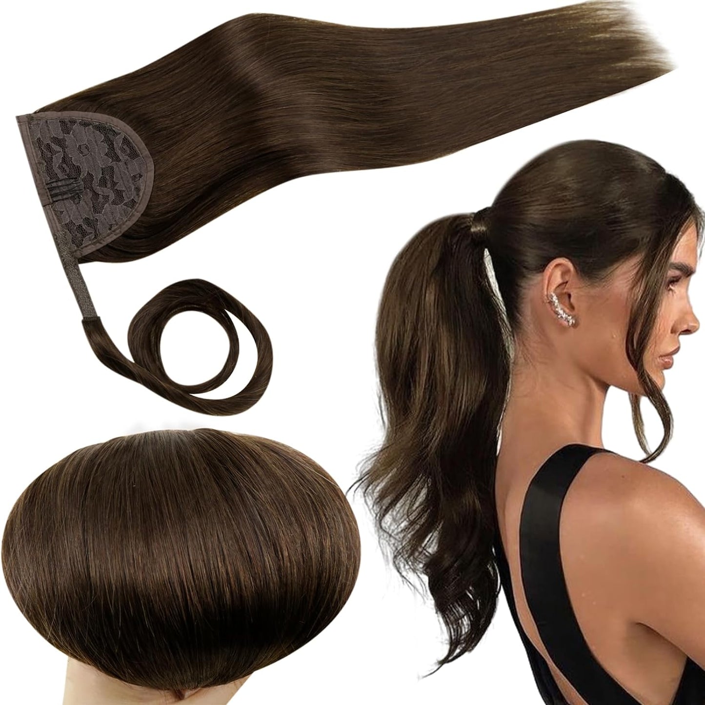 VIP Ponytail Silky 18" 100% Human Hair Extension - Choose Color