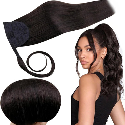VIP Ponytail Silky 18" 100% Human Hair Extension - Choose Color