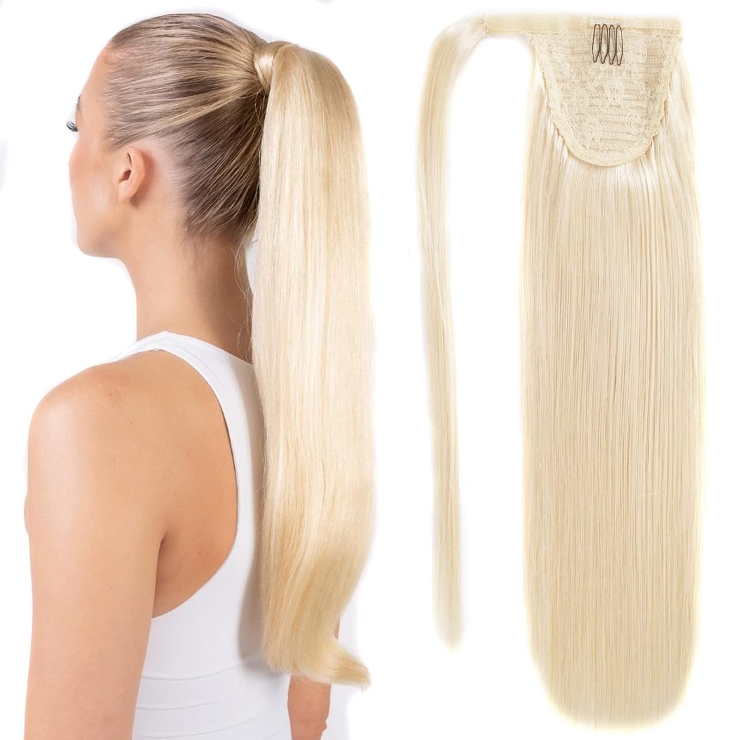 VIP Ponytail Silky 18" 100% Human Hair Extension - Choose Color