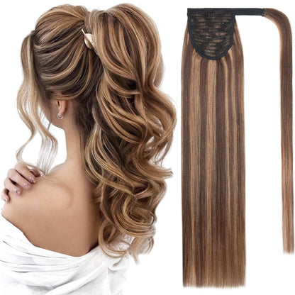 VIP Ponytail Silky 24" (100 Grams) 100% Human Hair Extension - Choose Color