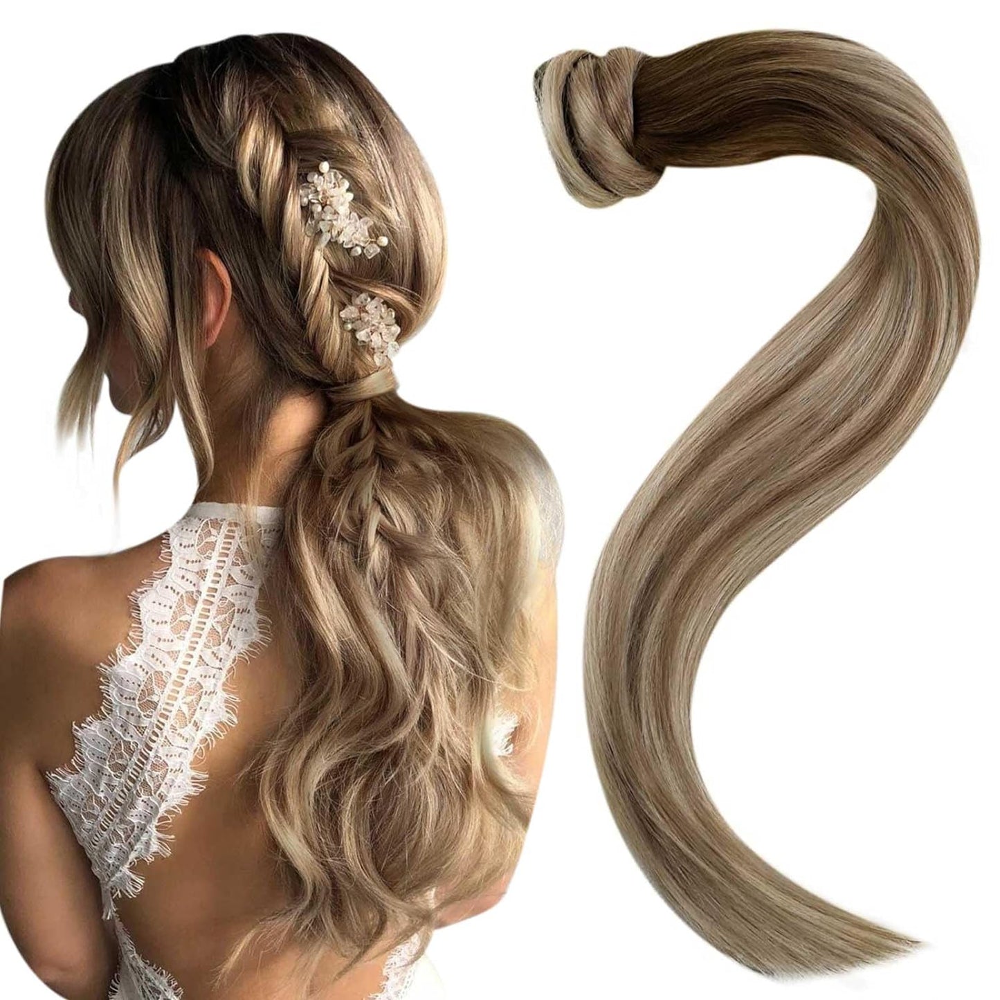 VIP Ponytail Silky 24" (100 Grams) 100% Human Hair Extension - Choose Color