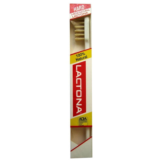 Lactona Hard M 41 Natural Bristle 4-Row Toothbrush
