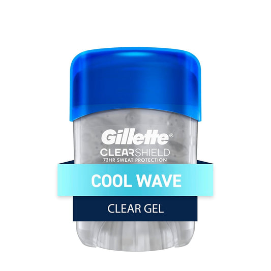 Gillette Antiperspirant Deodorant For Men, Clear Gel, Cool Wave, 0.5 Oz