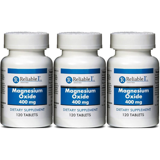 Reliable-1 Laboratories Magnesium Oxide – 400 mg (120 Tablets)