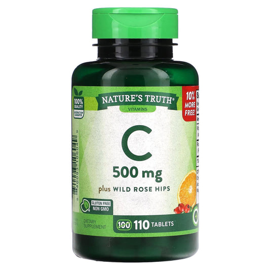 Nature's Truth S Vitamin C Plus Wild Rose Hips 500 Mg 110 Tablets