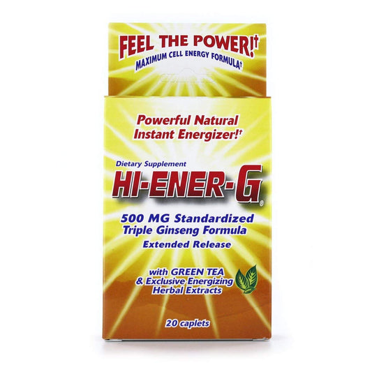 Hi-Ener-G® Triple Ginseng Formula – 500 mg Standardized Energy Support (Caplets)