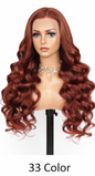 Brown Ombre Brazilian Hair 24' Glueless Piano Body Wave Human Hair Pre-cut Lace Front Wig