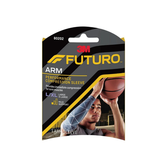 Futuro Performance Compression Arm Sleeve, Firm Compression for Muscle Support, Large/X-Large