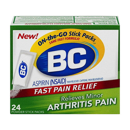 BC Arthritis Strength Pain Reliever – 1,000mg Fast-Dissolving Powder, 24 ct Packets