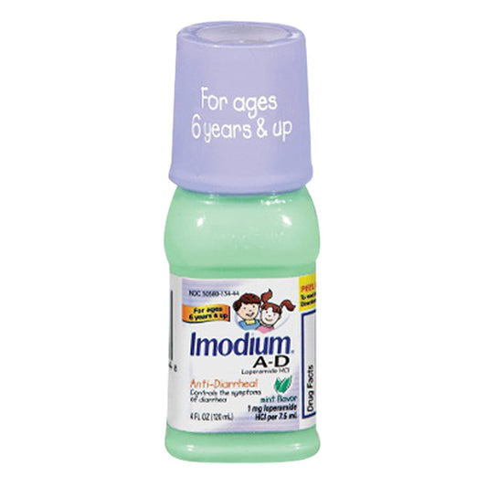 Imodium Anti Diarrheal, A D, Oral Solution, Mint Flavor 4 Fl Oz