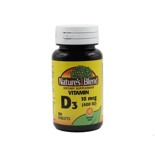 Nature's Blend Vitamin D (Cholecalciferol) 400 IU – 100 Tablets