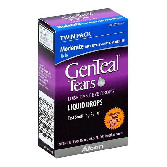 GenTeal® Tears Lubricant Eye Drops – Moderate Relief (Twin Pack, 0.5 oz each)