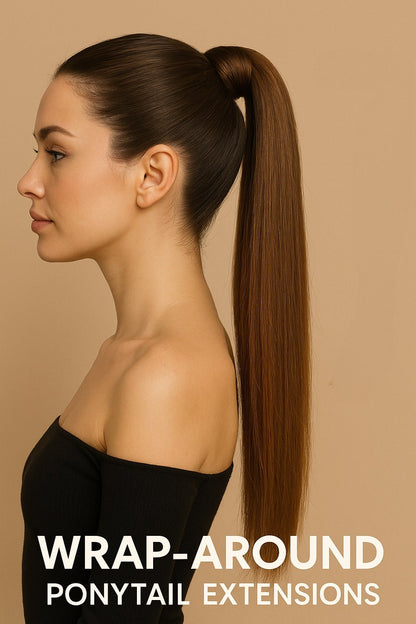 VIP Ponytail Silky 18" 100% Human Hair Extension - Choose Color