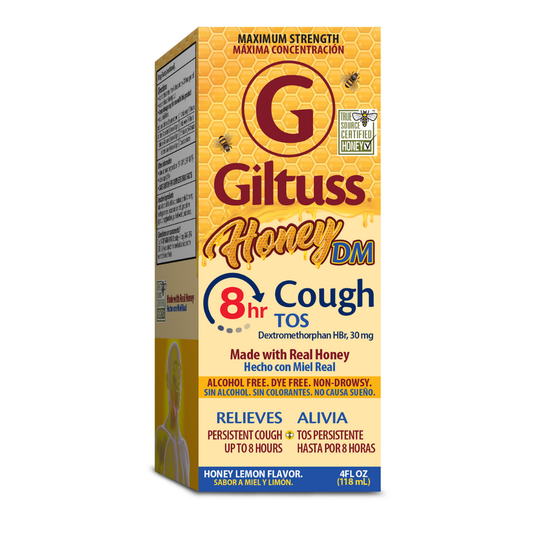 Giltuss Honey DM 8HR Cough & Chest Congestion Relief Syrup (4oz)