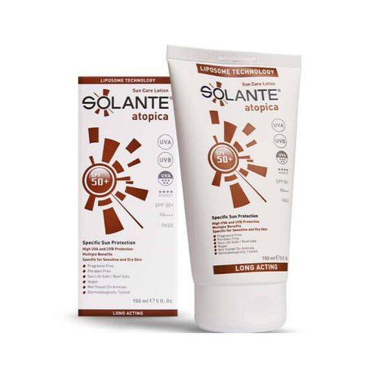 Solante Atopica SPF50+ Sunscreen Lotion for Sensitive Skin - Fragrance-Free, Long-Lasting