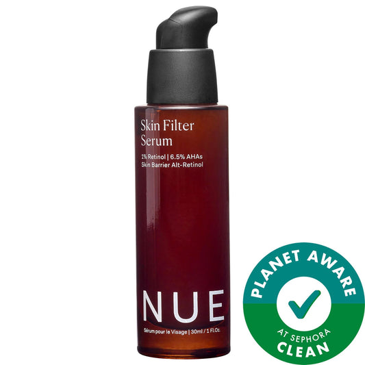 Skin Filter Daily Brightening Phyto-Retinol + AHA Serum by The Nue Co - Hydrating, Anti-Aging, Vegan Skincare Serum