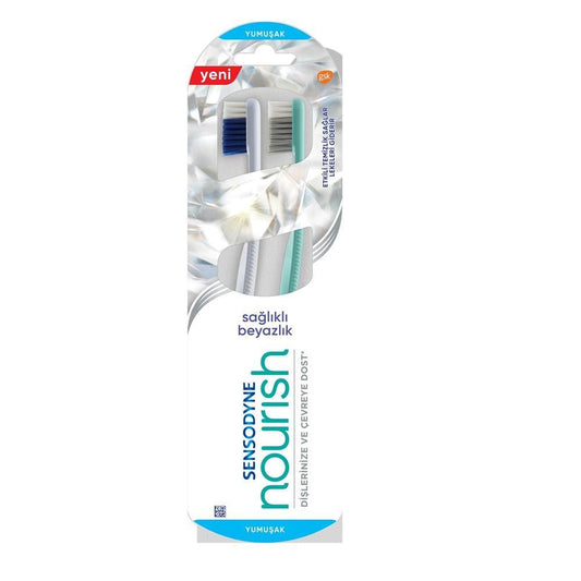 Sensodyn Nourish Soft Bristle Toothbrush 2-Pack - Gentle on Sensitive Teeth and Gums