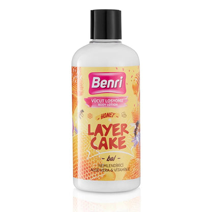 Benri Honey Layer Cake Body Lotion for Sweet Hydration 500 ml