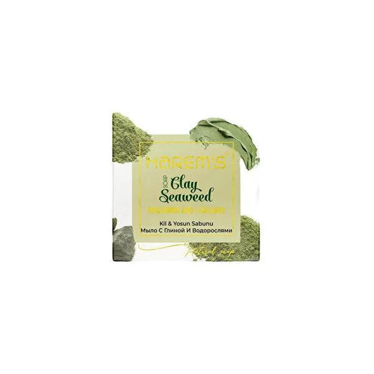 Harem's Ottoman Natural Clay & Algae Solid Soap: Deep Cleansing, Moisturizing, and Paraben-Free Skincare