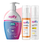 Epify Full Body Care Set, Hair Removal Cream, Superfruit Papaya Gel &amp; Glutathione Shot, 3-Step Body Routine