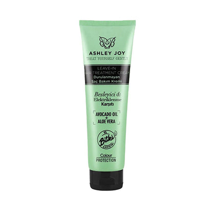Ashley Joy Leave-In Hair Conditioner: Moisturizing Cream for Frizz Control & Color Protection with Avocado Oil & Aloe Vera - 150ml