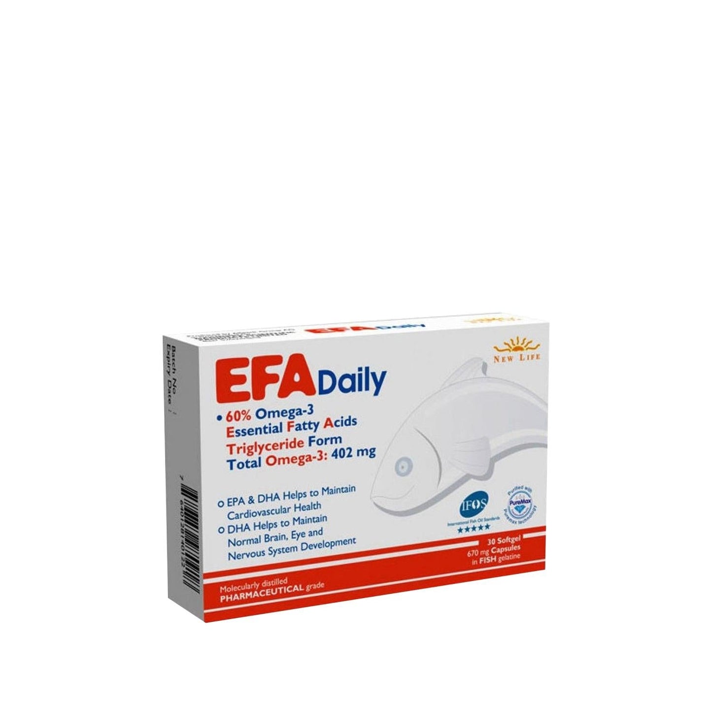 New Life Dietary Supplement EFA Daily - Essential Fatty Acids for Overall Health & Wellness - 30 Capsules