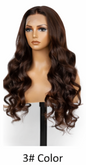 Dark Brown 24' Transparent Glueless Full HD Lace Straight Frontal Peruvian Hair Wigs