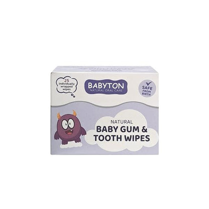 Babyton Natural Baby Gum & Tooth Wipes for Oral Hygiene 25 Count