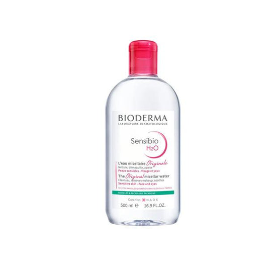 Bioderma Sensibio H2O Micellar Makeup Remover for Sensitive Skin - Gentle, Dermatologically Tested, 16.91 fl oz