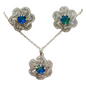 Floral & Gemstone Necklace and Earrings Set – Multiple Styles