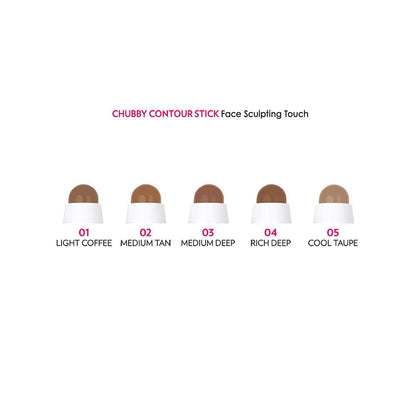 Golden Rose Chubby Contour Stick 3.8g - Light Coffee Shade for Natural Contouring & Nourishing Skin