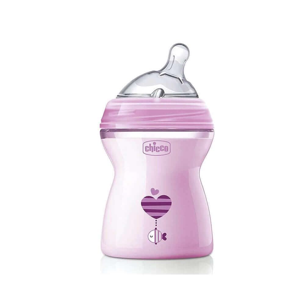 Chicco Natural Feeling Baby Bottle 250ml - Baby Feeding Bottle for Newborns & Infants 2 Months+
