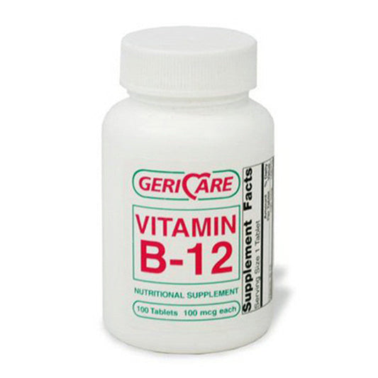 Geri-Care Vitamin B-12 Supplement – 100 mcg (100 Tablets)
