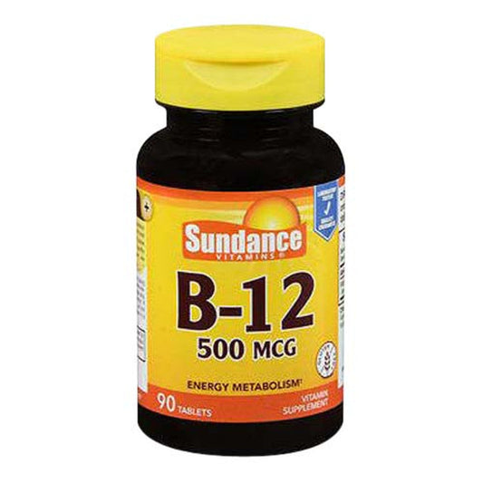 Sundance Vitamins® B-12 500 mcg – Energy Metabolism Support (Tablets)