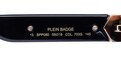 Philipp Plein Spp080 Plein Badge 23kt Gp Sunglasses